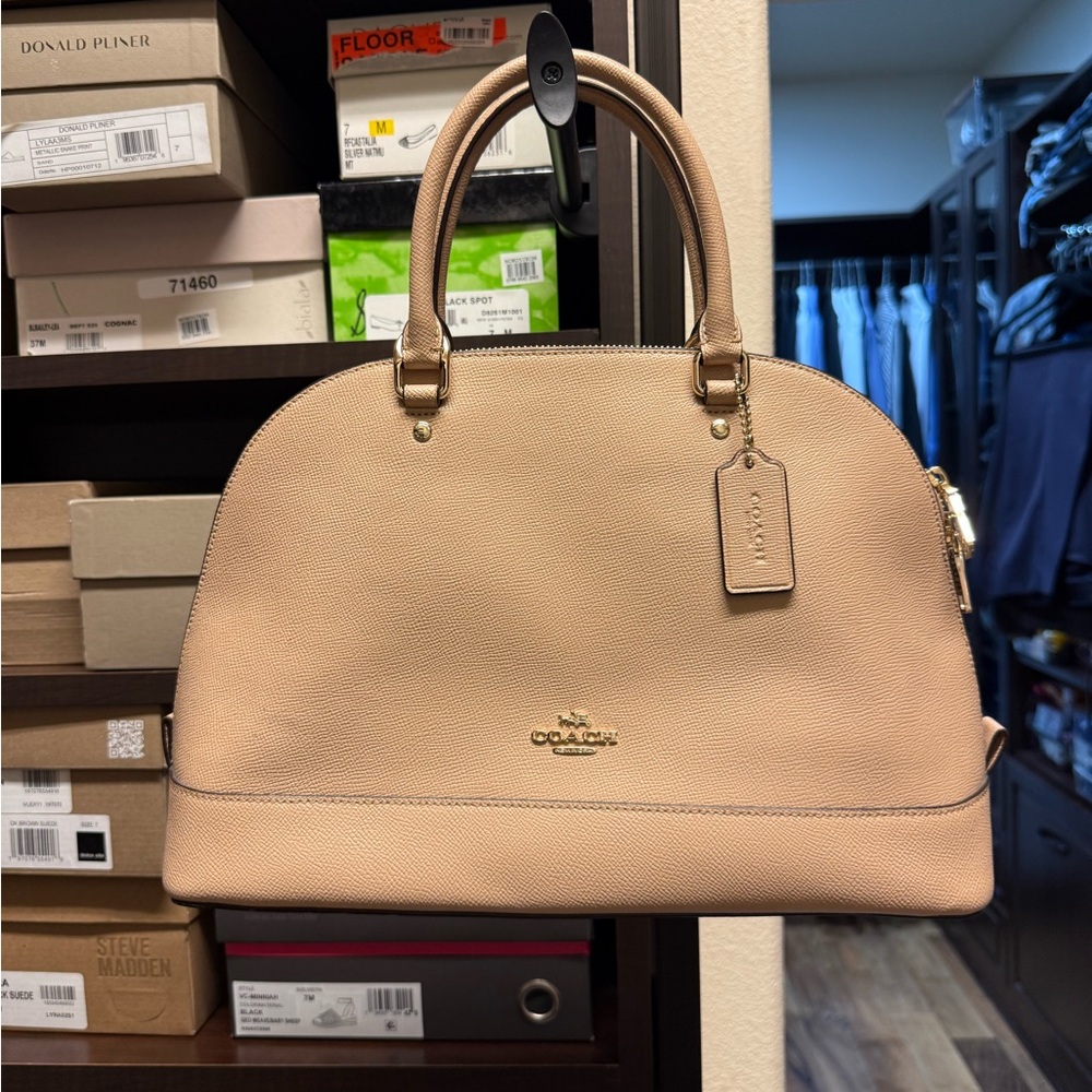 Coach Beige Leather Satchel